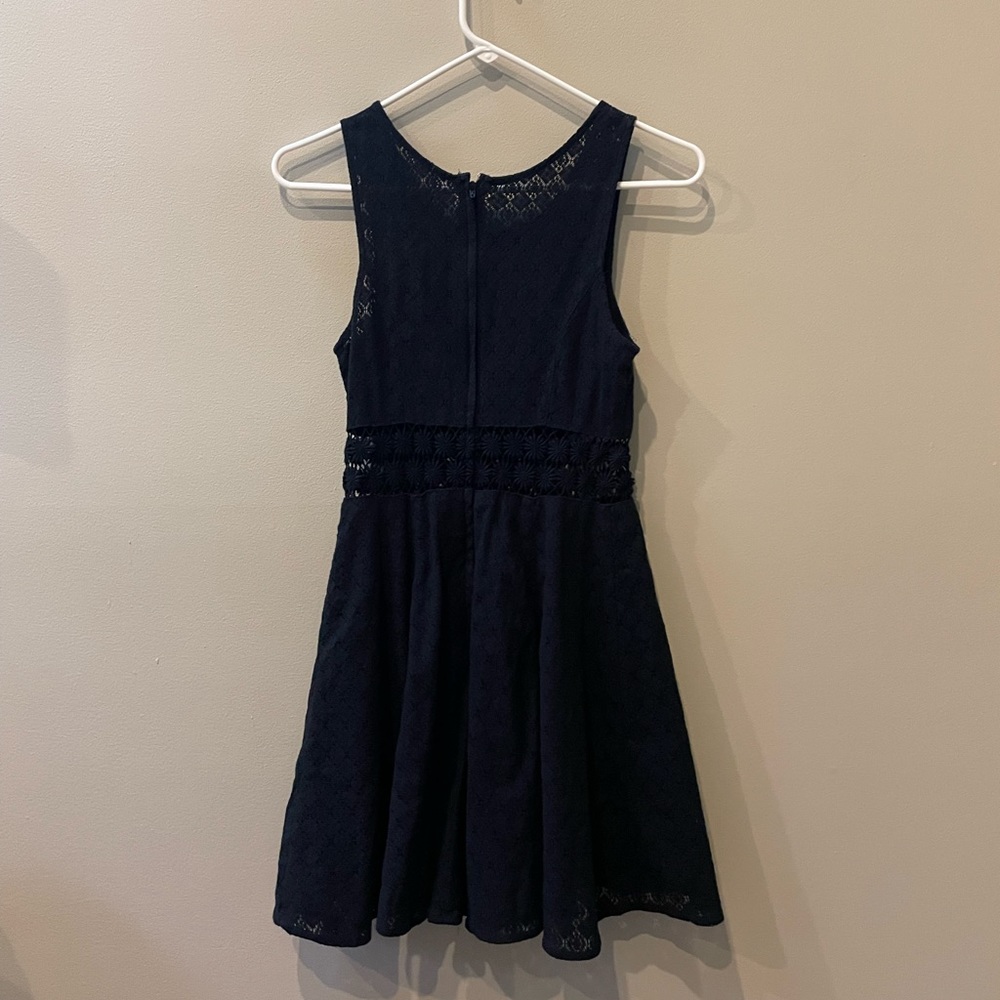 Free People Black Sleeveless Pleated Mini Dress - Picture 2 of 8